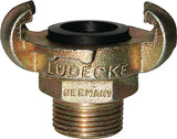 1/2" BSP MALE CLAW COUPLING WITH HEXAGON DIN 3489 LUDECKE