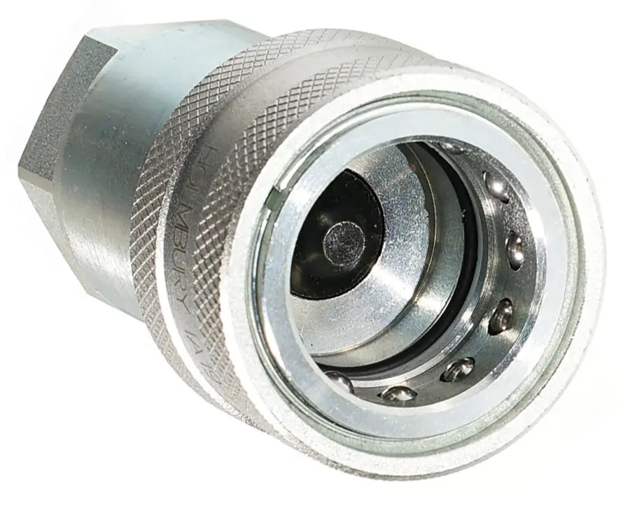 1/4" BSPP FEM THREADED ISO A STANDARD STEEL COUPLING HOLMBURY
