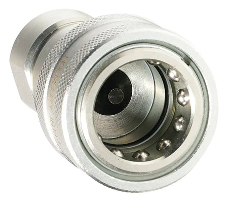 1/4" BSPP FEM THREADED ISO B STANDARD STEEL COUPLING HOLMBURY