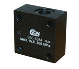 1/4" BSPP FEMALE 2-WAY L CEJN 950 H/PRESS PORTING BLOCK CEJN