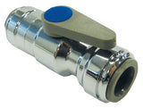 10mm TUBE OD JG BRASS CHROME PLATED B/VALVE John Guest