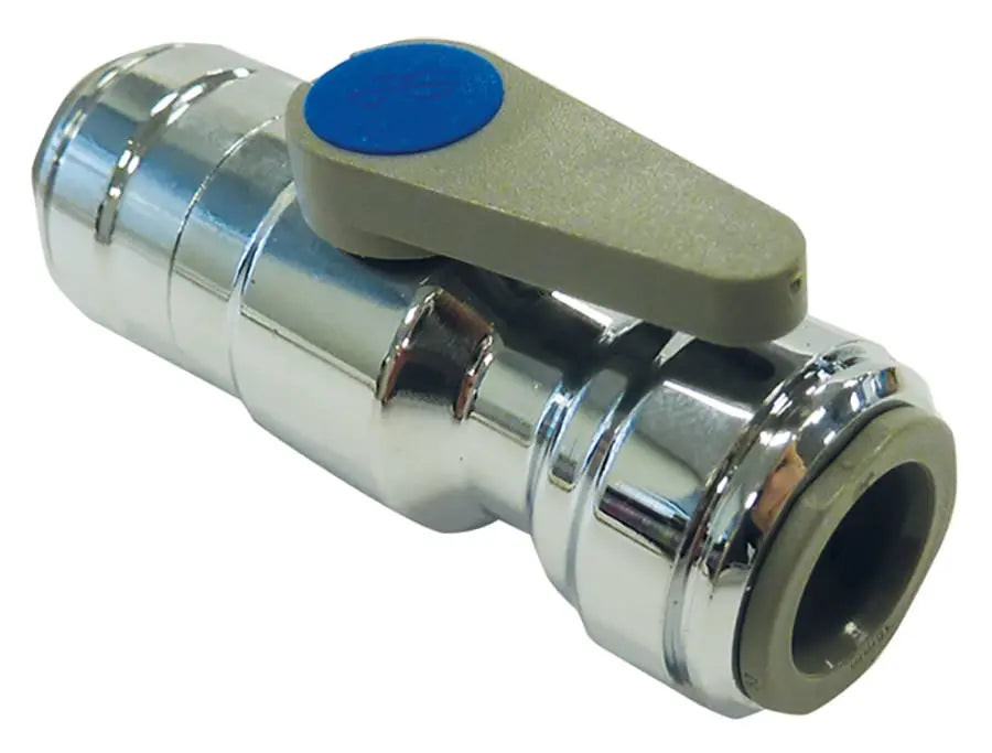 10mm TUBE OD JG BRASS CHROME PLATED VALVE John Guest