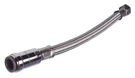 15mm OD X 1/2" BSP X 300mm L JG FLEXI HOSE W/ SERVICE VALVE John Guest