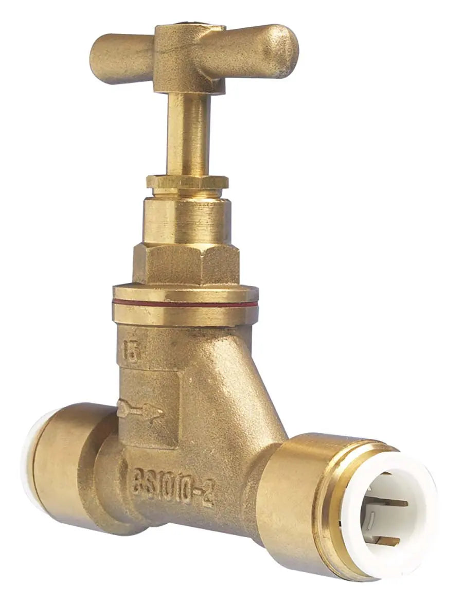 15mm TUBE OD JG BRASS STOP VALVE John Guest