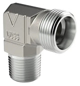 18MM OD X 3/4" BSPT MALE STUD ELBOW LIGHT SERIES B/O VOSS