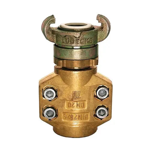 19MM/3/4" MODY SCREWING CLAW COUP WITH BRASS SAFETY CLAMP LUDECKE