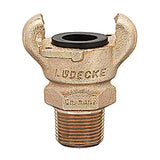 1" NPT MALE US CLAW  COUPLING BORE FOR SAFETY CLIP LUDECKE