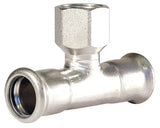 28MM X 1/2" X 28MM 304 ST/ST FEMALE REDUCING TEE Parkair