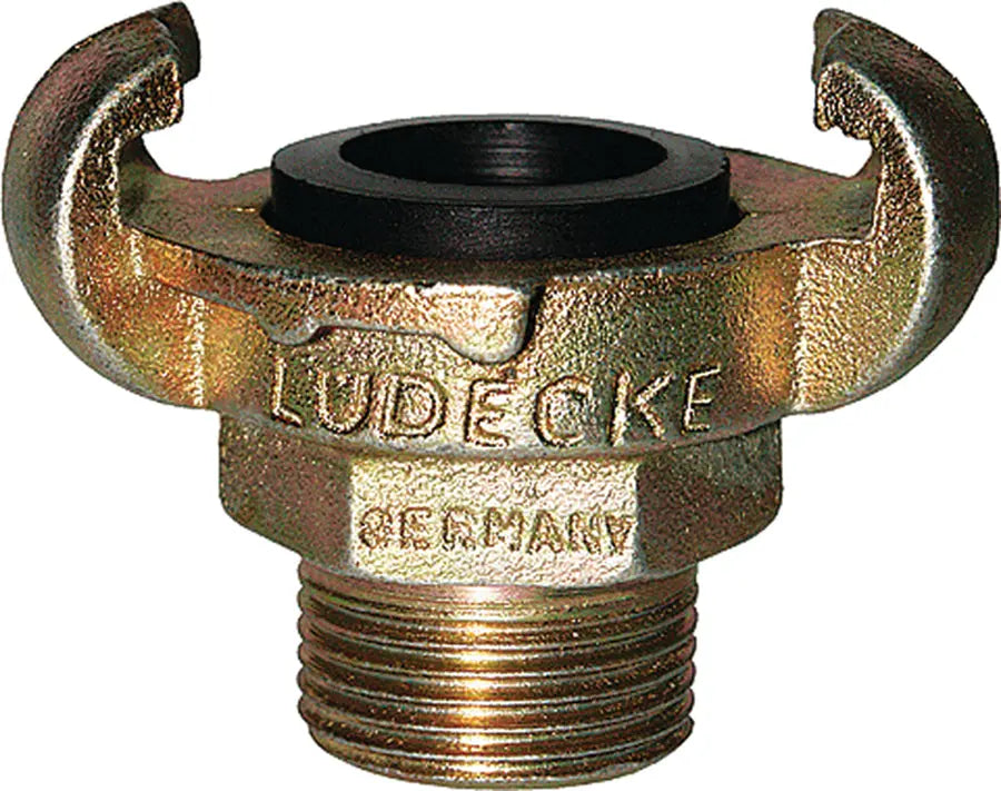 3/4" BSP MALE CLAW COUPLING WITH HEXAGON DIN 3489 LUDECKE