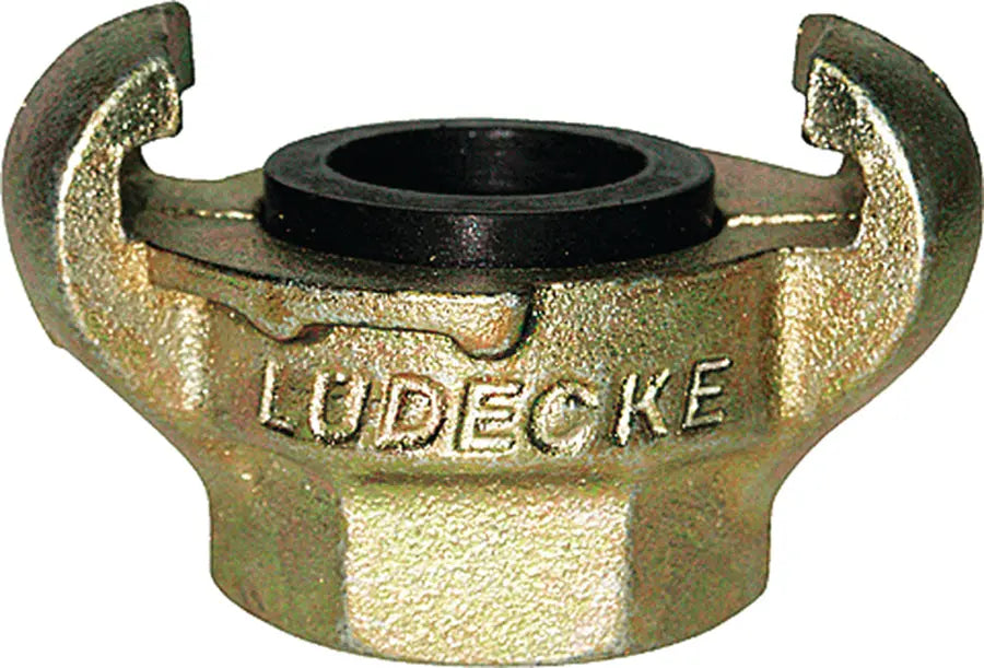 3/8" BSP FEMALE CLAW COUPLING WITH HEXAGON DIN 3489 LUDECKE