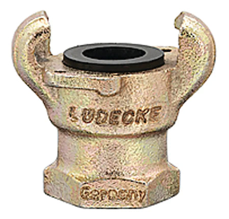 3/8" NPT FEMALE US CLAW COUPLING BORE FOR SAFETY CLIP LUDECKE