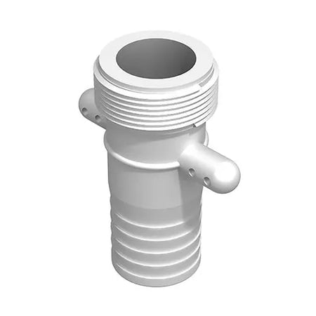 4" BSP MALE LUGGED WHITE PP COUPLING X 4" HOSE TAIL PARKAIR