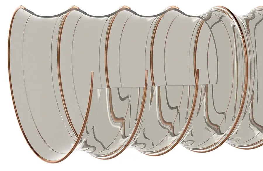 60MM MASTER PU LF CLEAR LIGHTWEIGHT DUCTING X 10M Masterflex