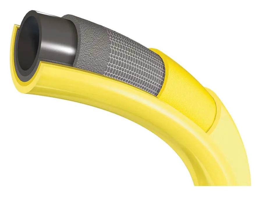 FLEXIBLE PVC WATER HOSE YELLOW 12.5mm x 1/2" ID 100MTR COILS Tricoflex