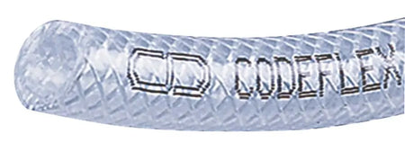 GLASS CLEAR POLYESTER BRAIDED PVC HOSE 19MM ID X 30MTR COIL Copely