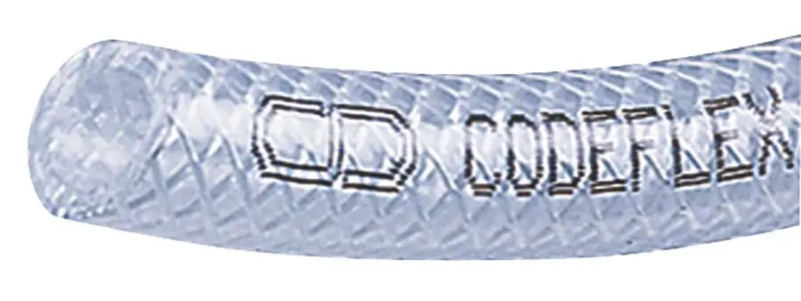 GLASS CLEAR POLYSTER BRAIDED PVC HOSE 38MM ID X 30MTR Copely