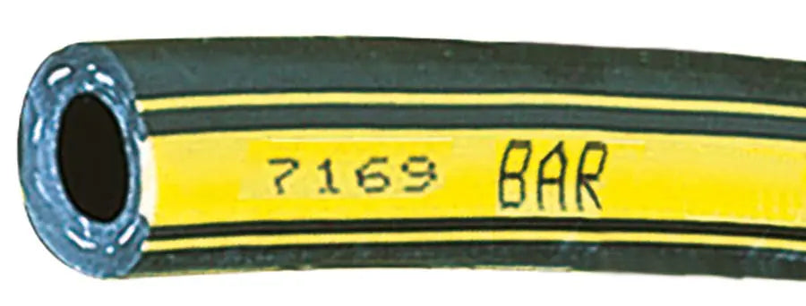 GPA - 13 X 22 REFCD PVC AIR HOSE BLACK YELLOW STRIPE 100M PARKAIR