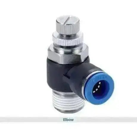 Pushin Speed Controller Swivel 90° BSPT Male - AK Valves Ltd