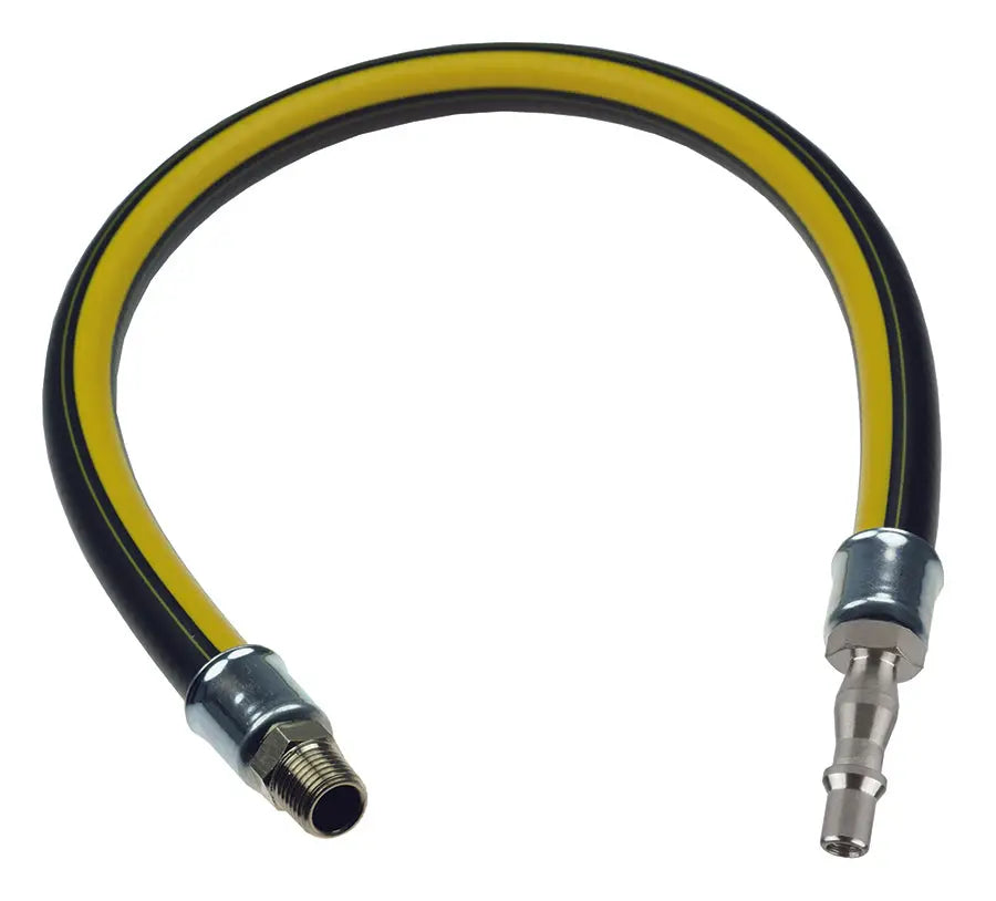 RUBBER ALLOY WHIP HOSE 8mm ID 0.5MTR 1/4" BSPT & PARKAIR 19 PARKAIR