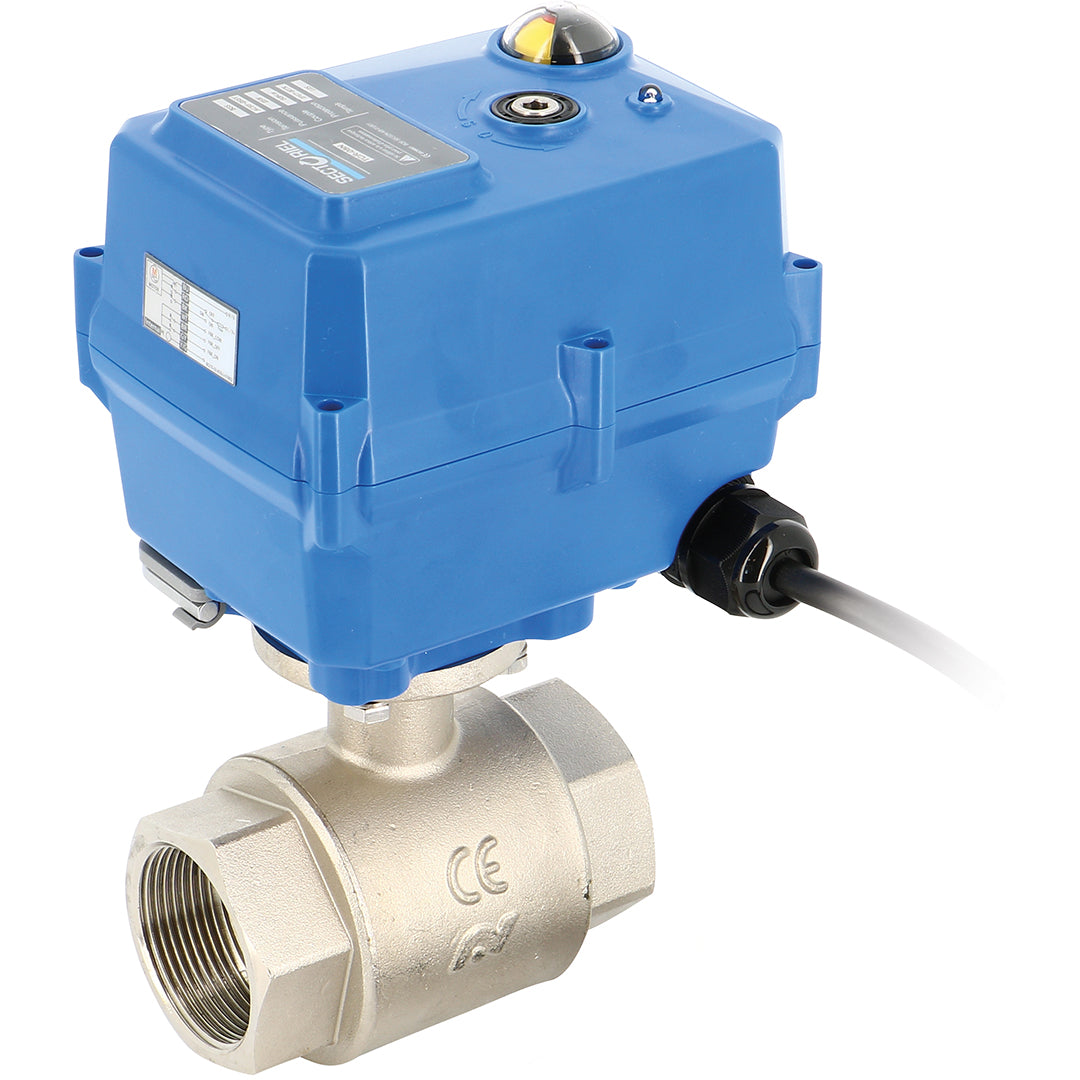 Sectoriel 502 Brass Ball Valve with TCR On/Off Electric Actuator Sectoriel