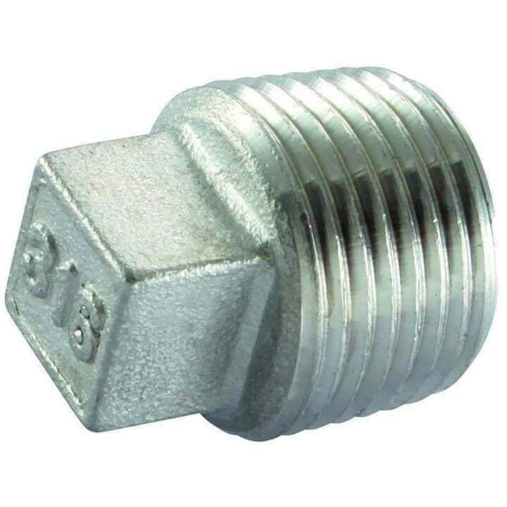 150lb Stainless Steel Square Head Plug Male - AK Valves Ltd