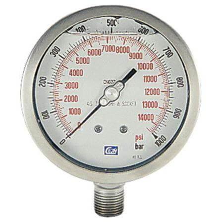 Cejn 100mm Dial Pressure Gauge Bottom Entry - AK Valves Ltd