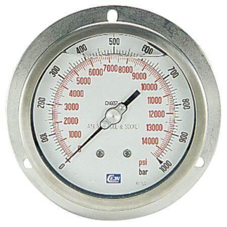 Cejn 63mm Dial Pressure Gauge Panel Mount 0-1000 Bar/0-14500 psi - AK Valves Ltd