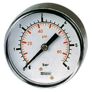Dry Pressure Gauge 100mm Dial 3/8" BSPT Back - AK Valves Ltd