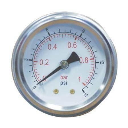 Dry Pressure Gauge 40mm Dial 1/8" BSPT Panel Mount - AK Valves Ltd