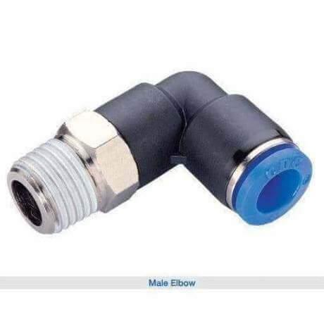 Pushin Male Elbow Connector - AK Valves Ltd